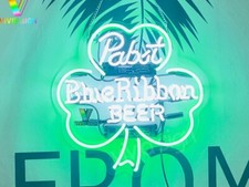 24"x20" Pabst Blue Ribbon Beer Clover Acrylic Neon Sign Lamp Light Visual L