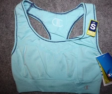 Champion Women's Double Dry Seamless Racerback Workout Sports Bra Aqua