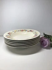 Homer Laughlin Eggshell Georgian Roselane Soup/Salad Bowls U.S.A. ( 6 Bowls )