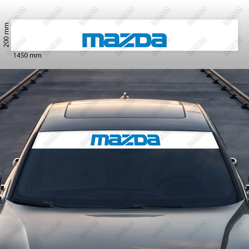 Mazda Windscreen Windshield Sun Strip Vinyl Decal Banner 4x4 Car - Picture 6 of 6