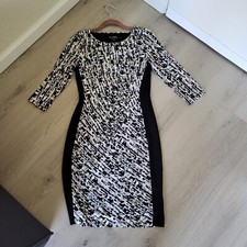 Lauren Ralph Lauren Dress 10 3/4 Sleeves Color Block Stretch Career 