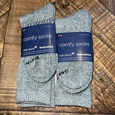 2 Pair Virgin Atlantic Bombas Comfy Socks Large Green