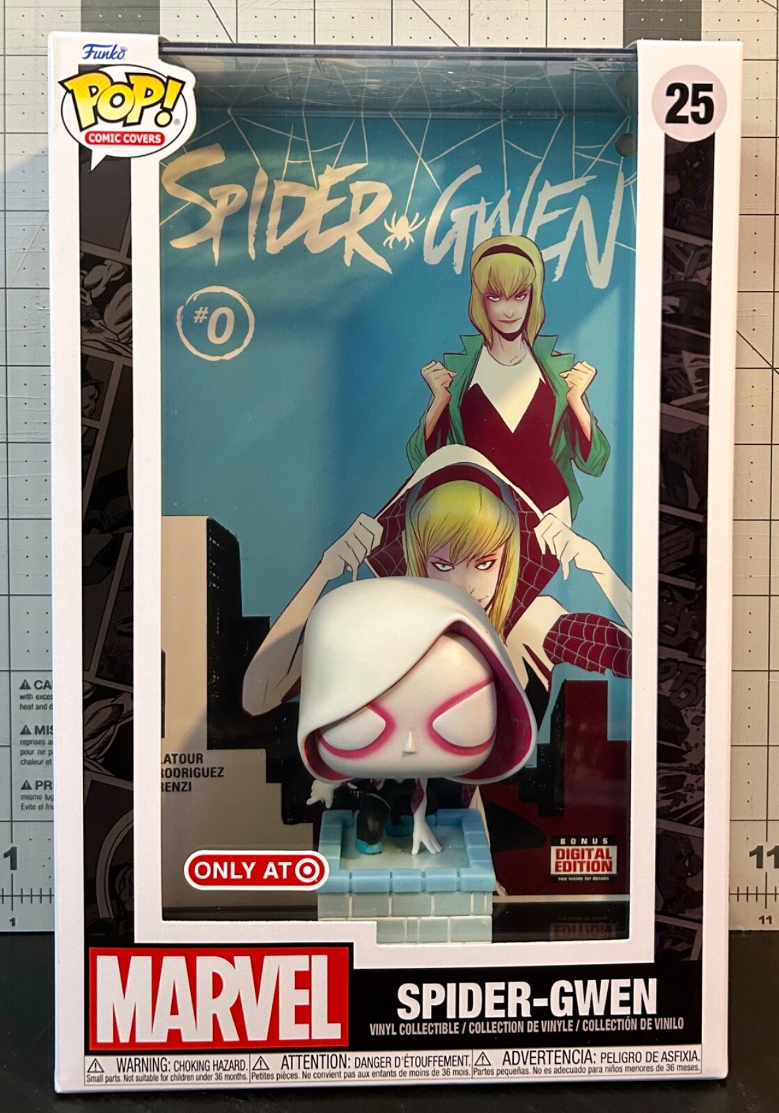Funko Pop Marvel Spider-Gwen Comic Cover Target Exclusive #25 with Case