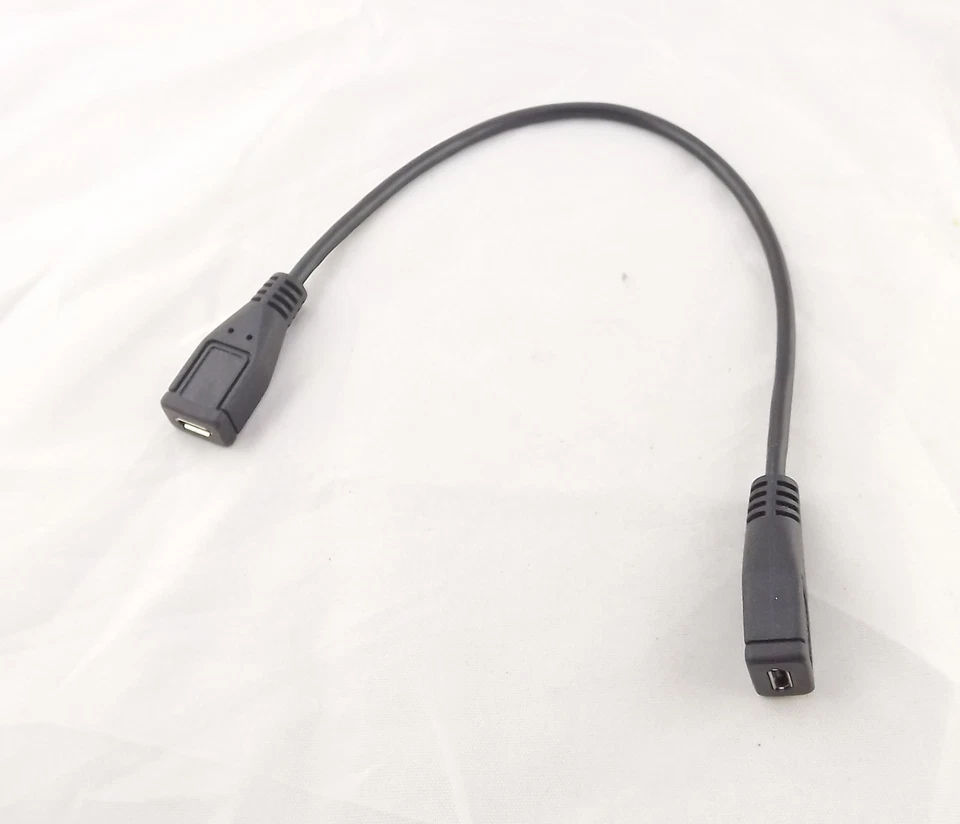 10 Micro USB B 5 Pin Female To Micro USB Female Extension Charging Adapter Cable - Image 3 of 4