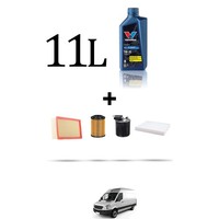 Hoffcar Servicekit 4 Filter Und 11L ÖL FüR Mercedes Sprinter II (906) 210 CDI