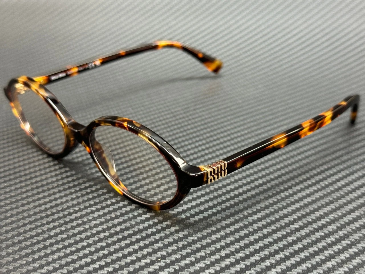 Miu Miu — MIU MIU MU 04ZSF VAU08N Honey Havana Blue Light Filter Women's 50 mm Sunglasses