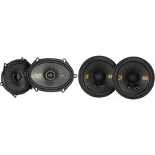 Kicker 51KSC6804 KS-Series 6x8" Coaxial Speakers with .75" tweeters w/ 51KSC2...