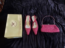 Farfalla Matching Set Shoes Slingback  heels and Cluch Bag