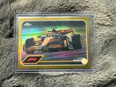 Lando Norris 2024 Topps Chrome Formula 1 - F1 Auto #79 Gold Refractor /50