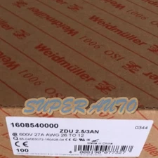 100Pcs New Fit For Spring type terminal block ZDU 2.5/3AN 1608540000