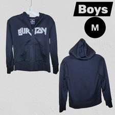 BURTON Boys Fleece-Lined Full-Zip Hoodie Size Medium Med
