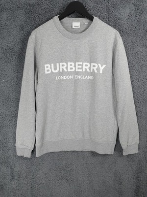 Burberry Pullover Sweatshirt Herren Small Grau Lanslow Spellout