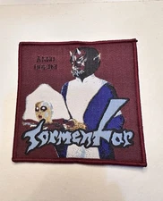 TORMENTOR, ANNO DOMINI, RED BORDER, 4X4 INCHES, WOVEN PATCH