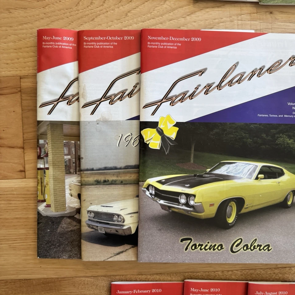 17 Ford Fairlaner Magazine Lot 2009-2012 Editions Fairlane Club Of America Foto 2 de 4