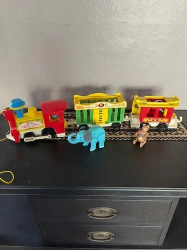 Vintage Fisher-Price Little People Circus Train Set #991  Incomplete Great Shape