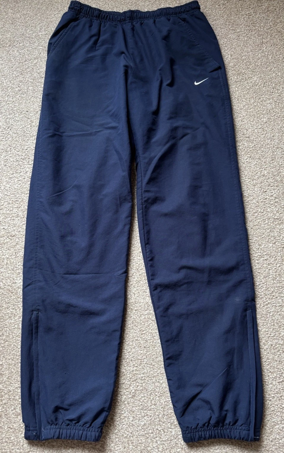Vintage Nike Windbreaker Track Pants W32 L31 Mens Medium Navy Blue Retro