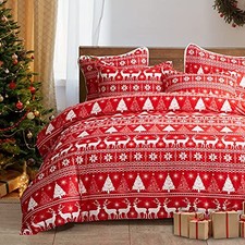 Christmas Duvet Cover Set Queen Queen 1 duvet cover  2 pillow shams Deer