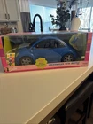 Vintage Barbie 17" VOLKSWAGEN VW CAR Mattel 2000 Blue Beetle Barbie Bug Sunroof
