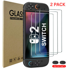 2-Pack Screen Protector for Nintendo Switch 2 2025 Tempered Glass Clear Film