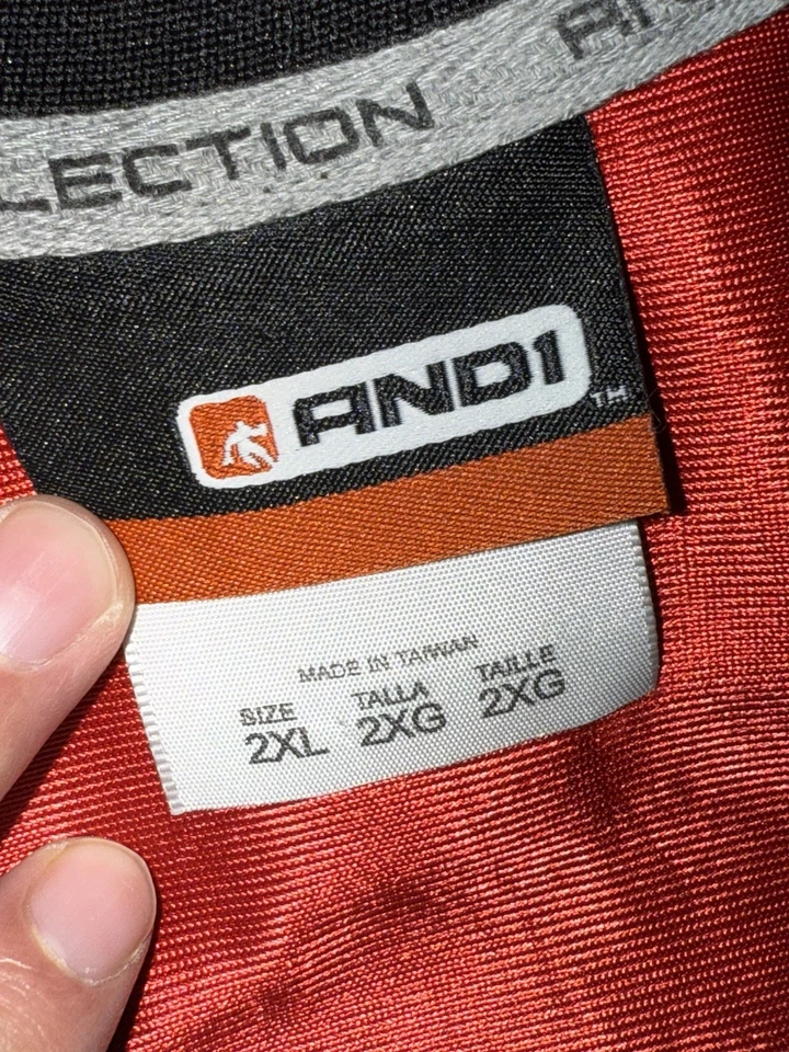 Camiseta deportiva de baloncesto de colección Y2K AND1 Jamaica Zion Bob Marley doble cara Foto 3 de 3