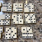 Vintage Dominoes Set With Wooden Case And Sliding Ceramic Lid. From Mexico. — photo 7
