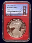 1988 S American Silver Eagle PROOF NGC PF 69 Ultra Cameo Bay bridge Red Core