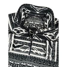 Eddie Bauer Womens Lg Fleece 1/4 Zip Pullover Southwestern Aztec Geometric Print