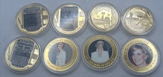 8 Various Gold Plated Crowns Princess Of Wales The People Victory