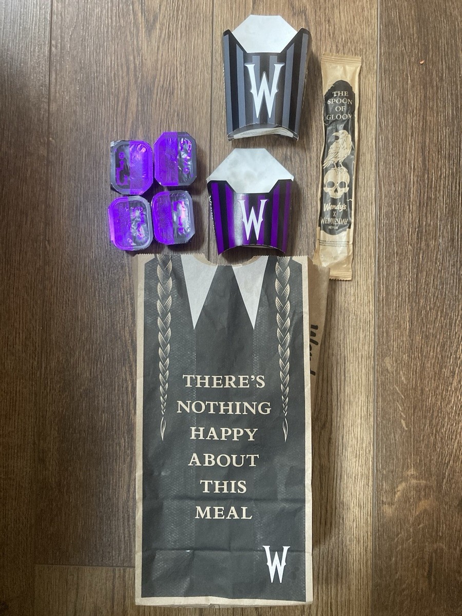 Wendy's x Wednesday Mystery Sauce (4)+ Spoon of Gloom + Bag+ +