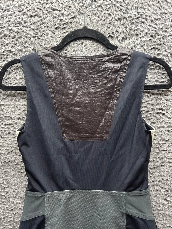 Mini vestido feminino Alexander Wang couro gola redonda multicolorido tamanho 0 - Imagem 4 de 4