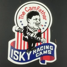 Isky racing cams sticker decal hot rod rat rod vintage look drag race Cam Father