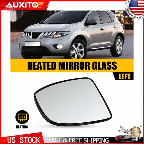 Heated Mirror Glass Left Driver Side with Backing for Nissan Murano 2009-2014