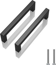 30 Pack Matte Black Cabinet Pulls 5 Inch Stainless Steel Handles