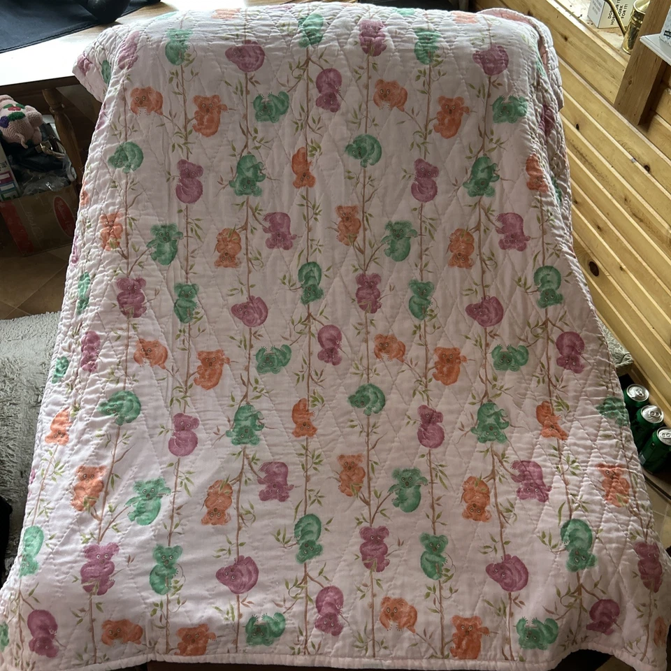 Manta acolchada para niños pequeños de algodón suave con osos koala Foto 2 de 4