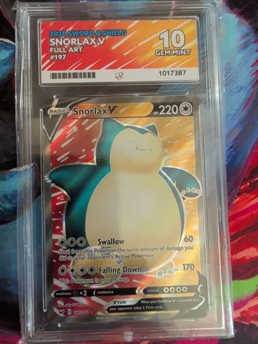 Pokémon TCG ACE 10 Perfect Subs Snorlax V Sword & Shield 197/202 Gem Mint