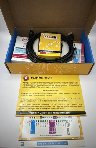 Canakit Rasperry Pi 3 Model B+ Complete Starter Kit 32gb Samsung Evo+ Black - Afbeelding 3 van 6