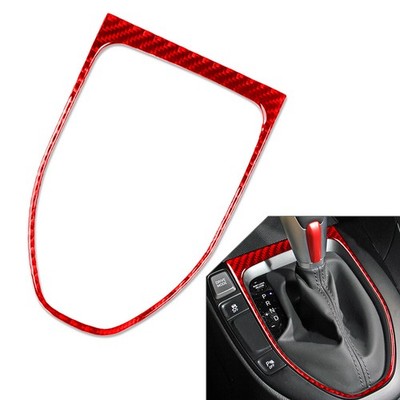 Schalthebelrahmen-Abdeckung aus Kohlefaser für Hyundai Veloster JS N 2019 23 Rot