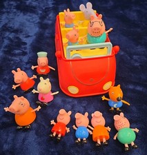 Peppa Pig Talking Giggling Sounds Family Car  13 Figures Tested Working Play