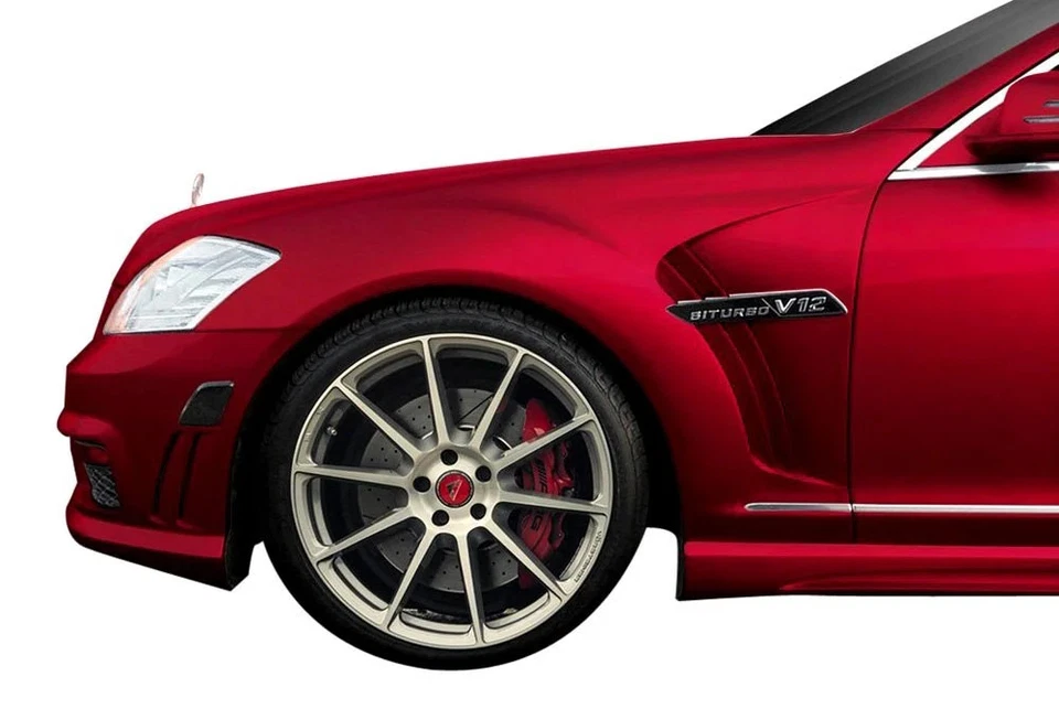 For Mercedes-Benz S550 12-13 Front Fenders Eros Style Version 2 Fiberglass Front Foto 2 de 4