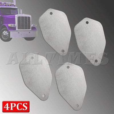 4PCS Cab Roof Plates Horn Block Off Plates Paintable Custom For Peterbilt CT