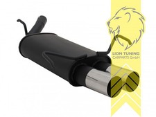 Sportauspuff Endschalldämpfer für Opel Corsa C 2 x 76mm RL-Design