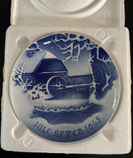 Bing & Grondahl 1945 Christmas Plate Old Water Mill 1940 s Denmark Porcelain