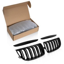 für BMW 3er E90 E91 2004-2008 Nieren Grill GLANZ SCHWARZ Kühlergrill Doppelsteg