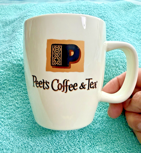 Peet's Coffee and Tea Mug, Bodum Stoneware. Off White.