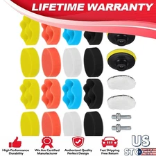 Polishing Waxing Pad Sponge Buff Buffing Kit Set For Car Polisher