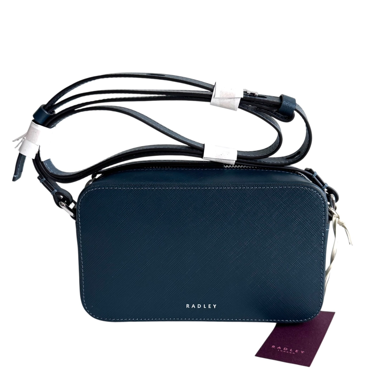RADLEY Handbag Teal Leather Small Crossbody Bag Zip Top - Beech Row New With Tag