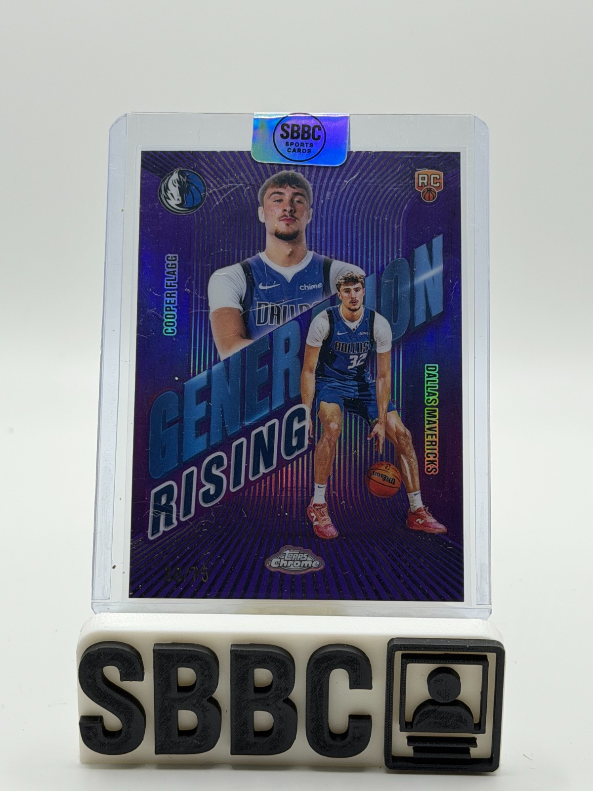 2025-26 Topps Chrome Cooper Flagg #GR-1 Purple Generation Rising RC /75
