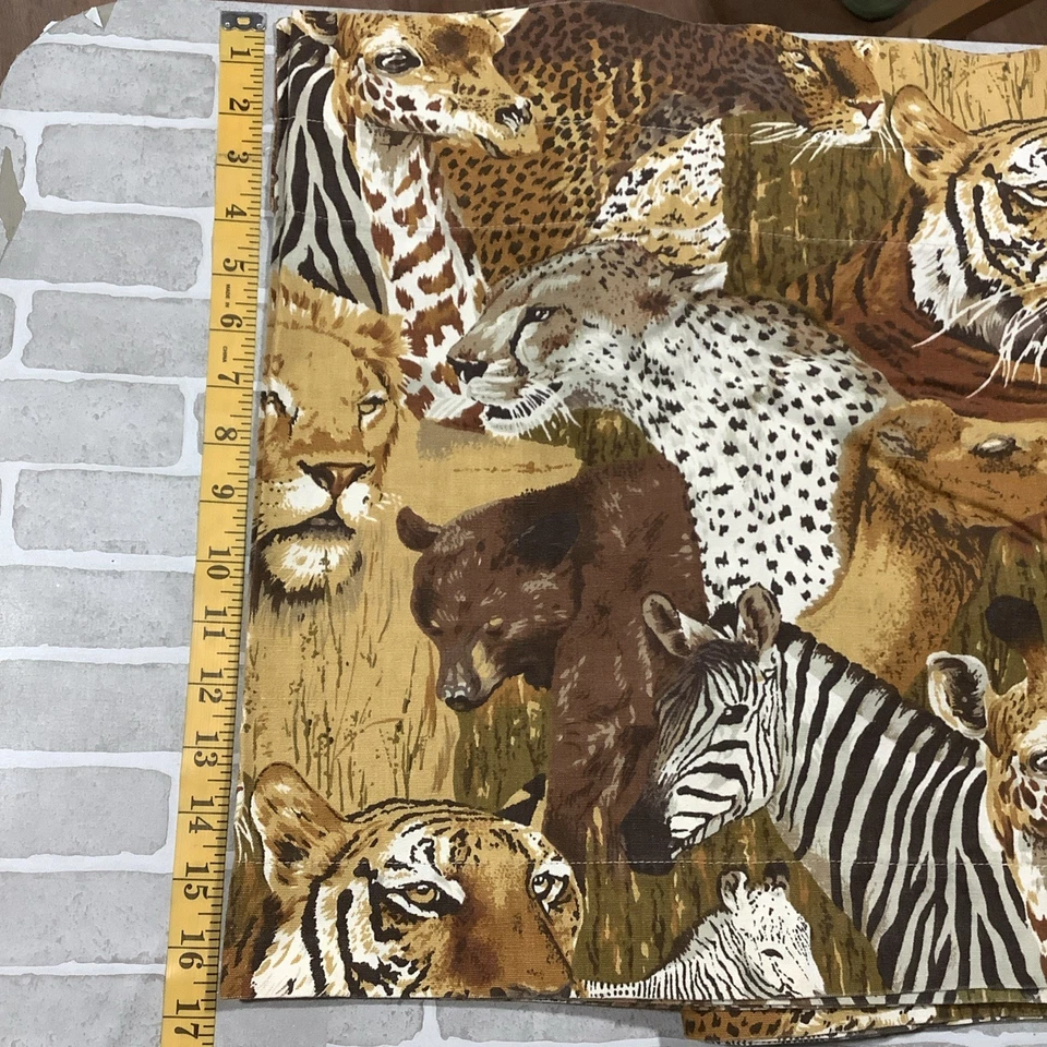 "Cenefa de cortina leopardo guepardo elefante cebra safari sabana salvaje 17""X132""" Foto 2 de 4