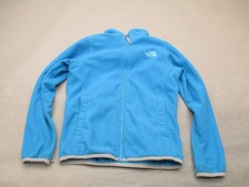 The North Face Size S Kids Blue Fleece Pockets Full Zip Activewear Jacket 060