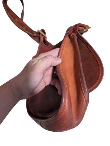 Coach Vintage Bonnie Cashin Crescent Saddle Bag Pre Serial NYC 9235 Rust Brown - Picture 4 of 18